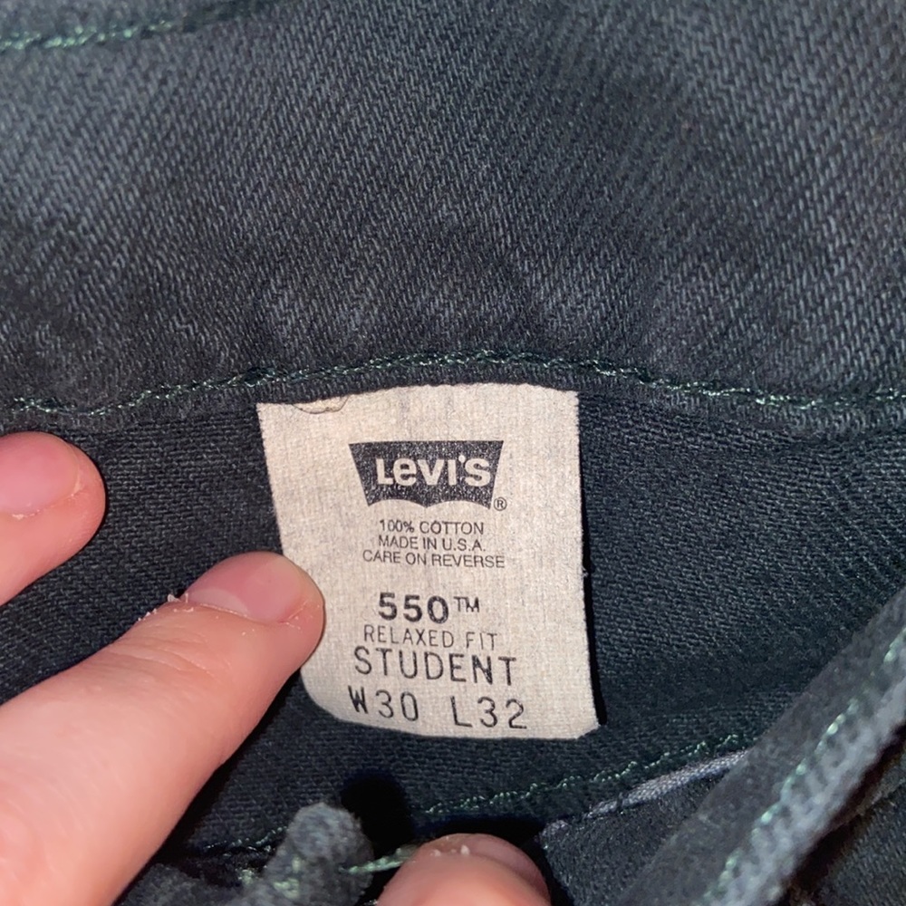 Levi’s Vintage Orange Tag Deep Forest Green Student Relaxed Fit 550 Size 30/32 - Picture 9 of 10